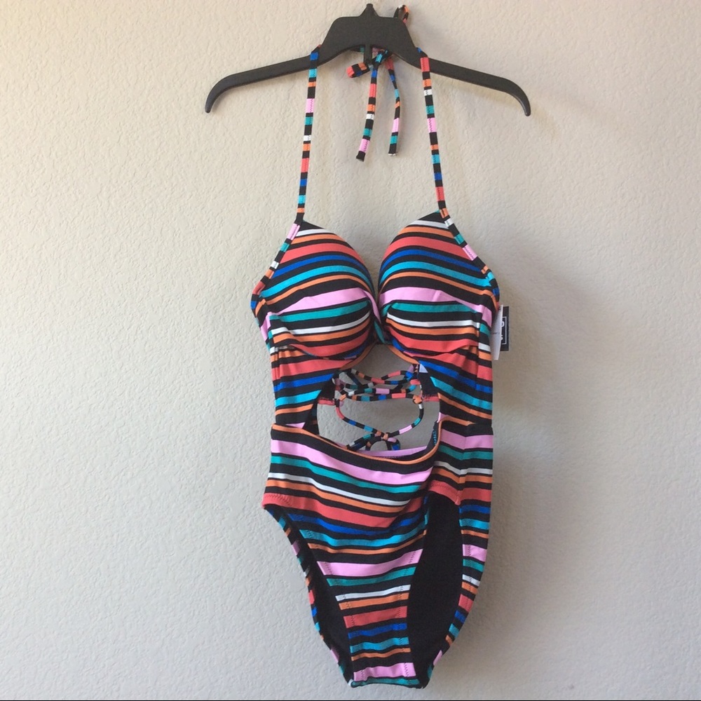 NWT Sundazed Twist 1pc Cutout Corset Swimsuit 32B - Picture 4 of 6